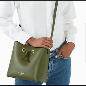 KATE SPADE Enchanted Green Sadie Bucket Bag